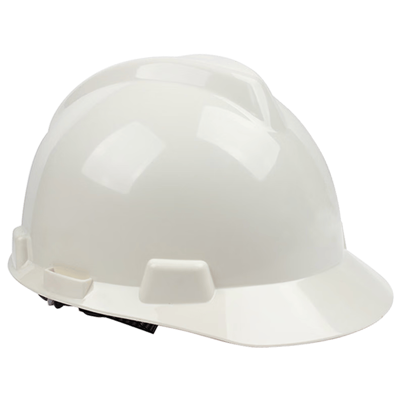 施工安全帽工地abs头盔透气建筑工程监理安全生产工作帽防砸加厚 白色