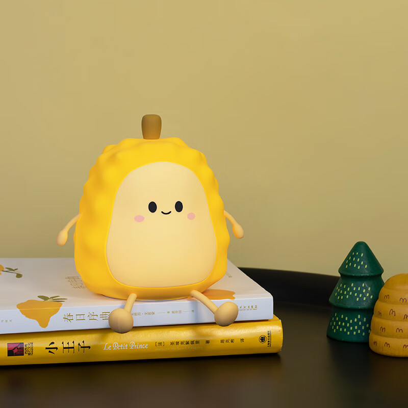 好运莲莲小夜灯榴莲硅胶灯拍拍灯床头卧室睡眠氛围灯可爱礼物 榴莲小