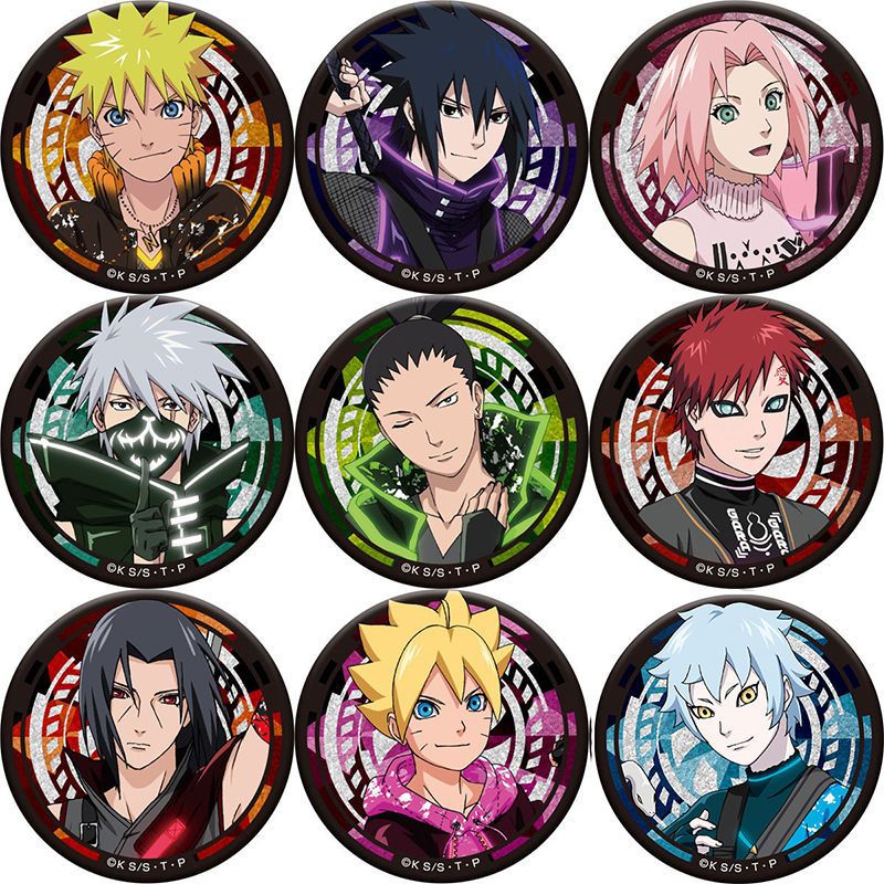 元气童趣火影忍者周边徽章博人传胸章鸣人佐助卡卡西鹿丸巳月我爱罗鼬