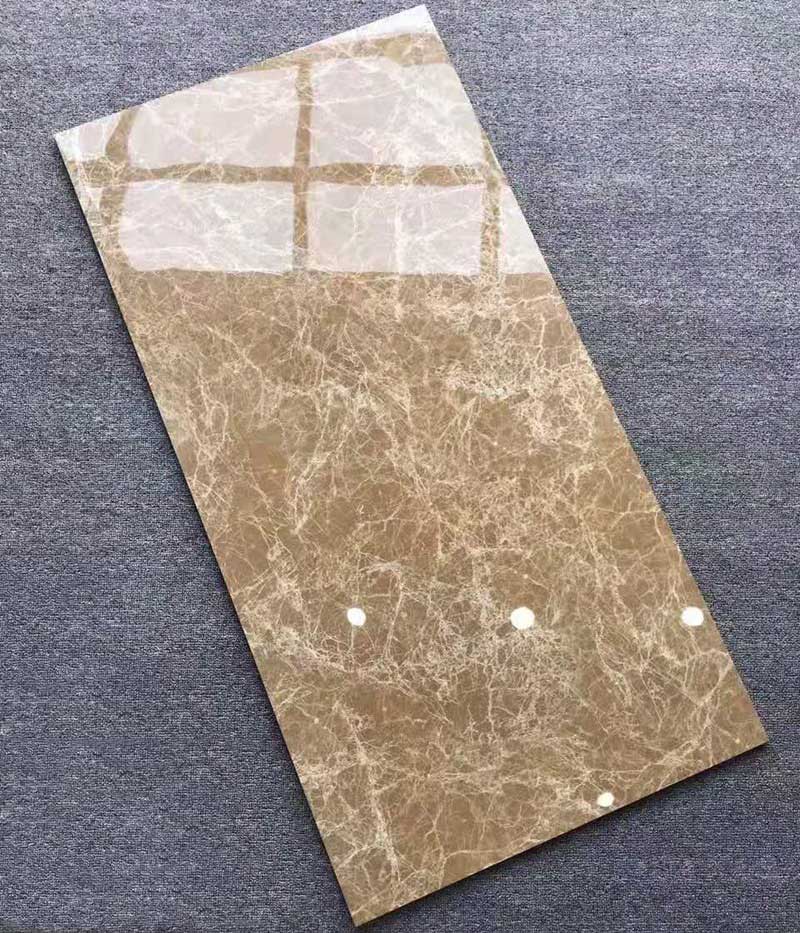 米詅广东佛山瓷砖深咖网地砖客厅大板砖通体仿大理石 浅咖网 600*1200