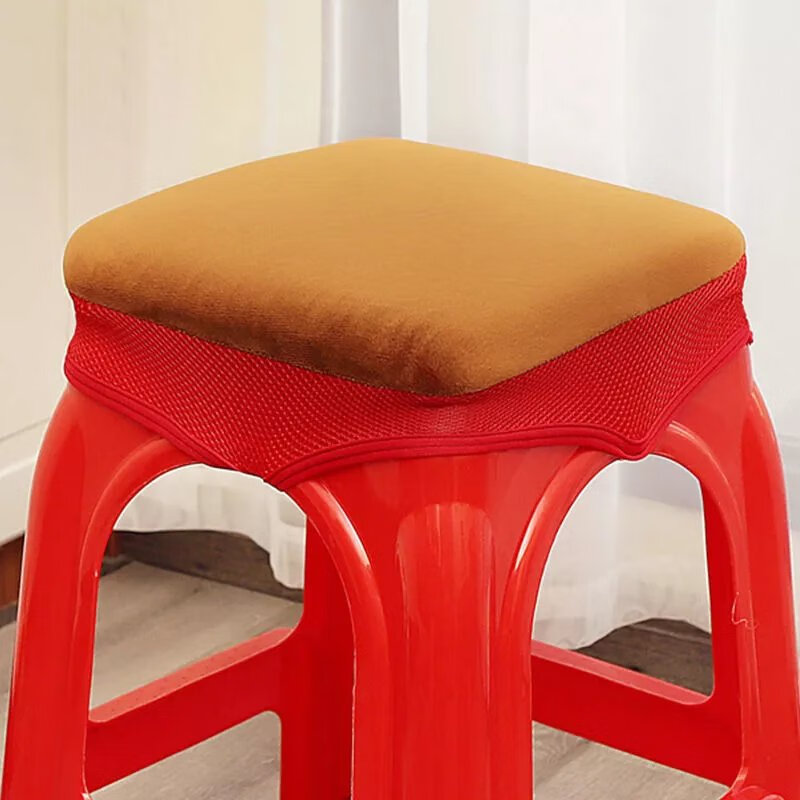 【精选】椅子塑料胶凳子垫子屁股坐垫软屁垫套罩久坐学生教室 加绒咖啡(冬季款) 30*30cm