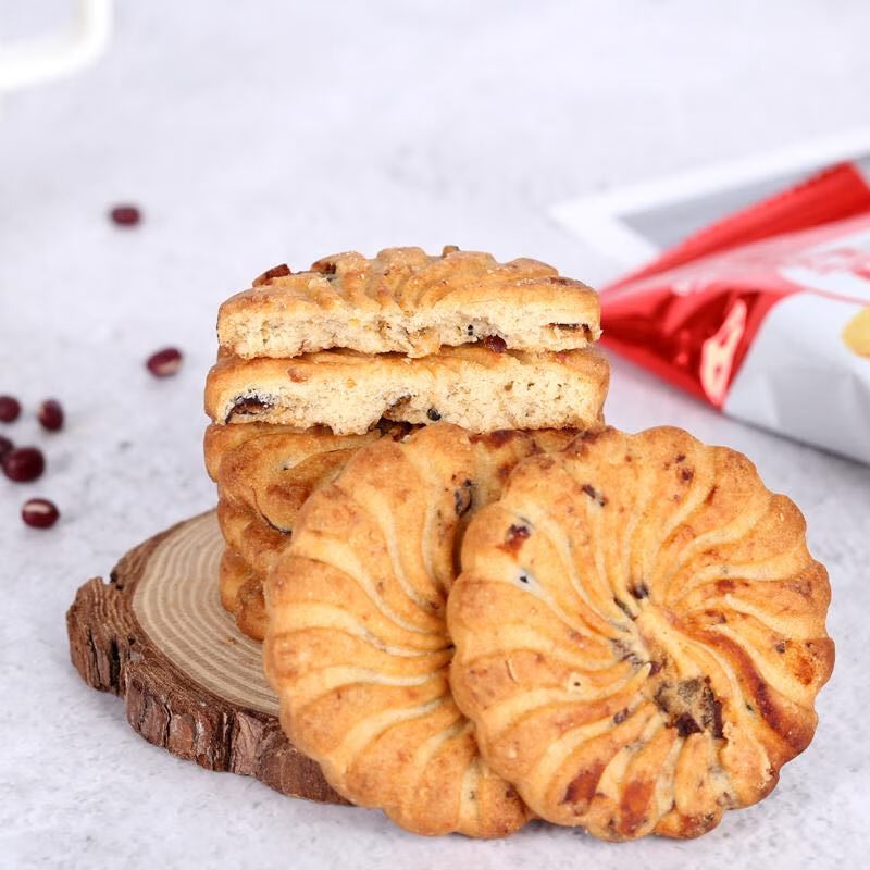 金口福红豆薏米饼干健康粗粮零食代餐饱腹零食五斤整箱 1kg 红豆薏米