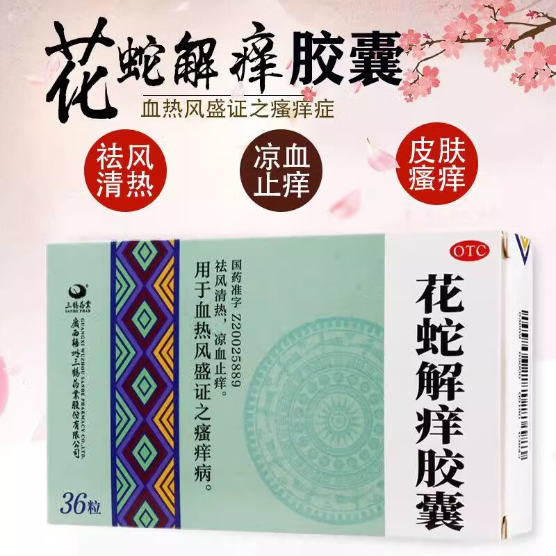 【官方大药房旗舰】d花蛇解痒胶囊祛风清热凉血止痒丸 1盒 祛风清热