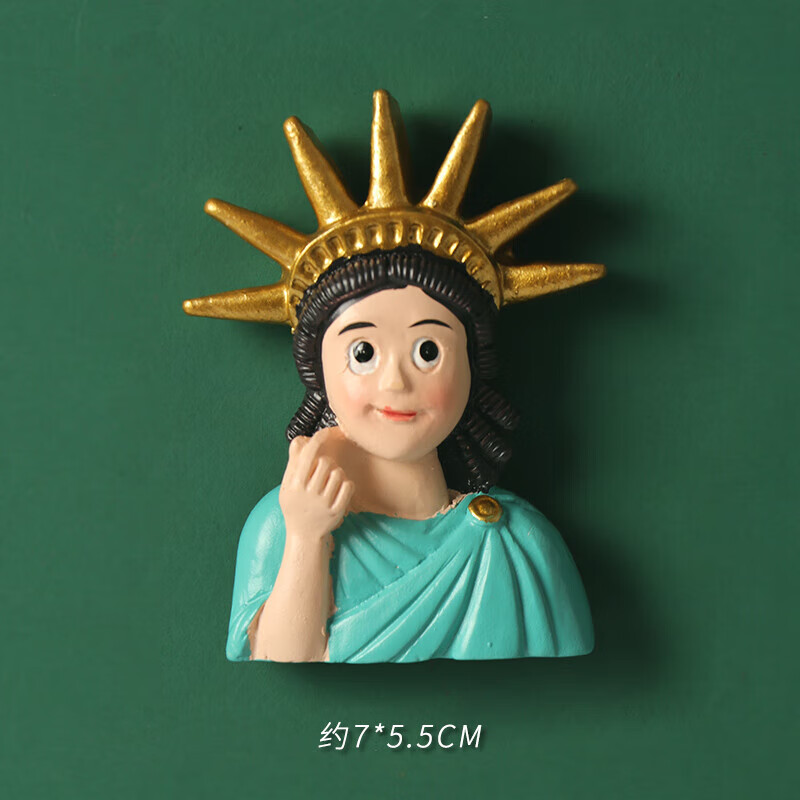 世界名画系列冰箱贴可爱q版3d立体丽莎家居磁贴礼品 自由女神 大