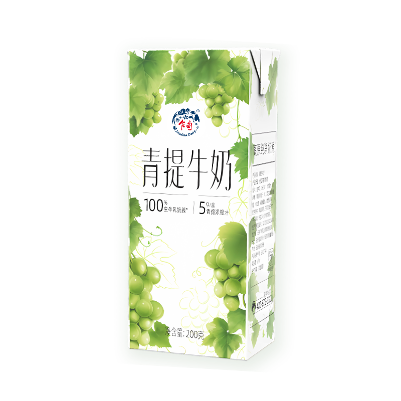 乍甸青提牛奶云南高原奶果味風(fēng)味奶甜牛奶200g*8盒學(xué)生早餐奶