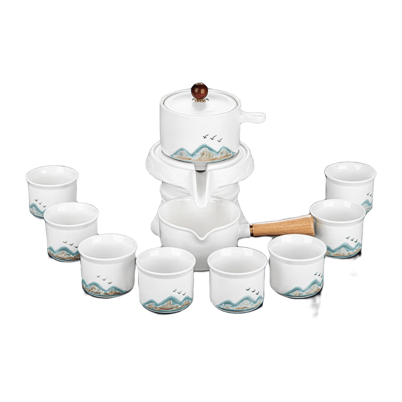 琦轩源远山自动茶具套装防烫懒人泡茶神器功夫茶杯整套轻奢高档家用茶壶