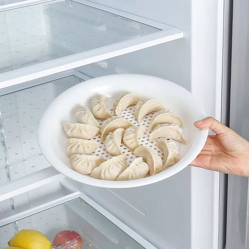 大号饺子盘家用双层沥水塑料水饺盘分层式盘子托盘圆盘多用水果盘 双层沥水饺子盘【升级加厚6个装