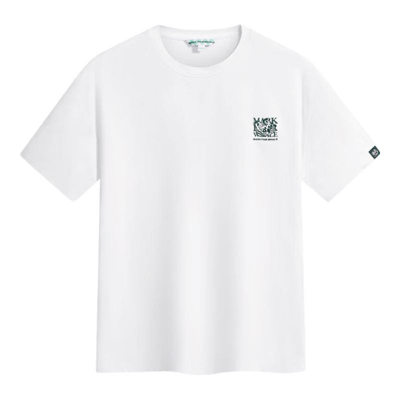 馬克華菲【虎頭刺繡】短袖T恤男夏季透氣百搭寬松男裝上衣 本白 XL