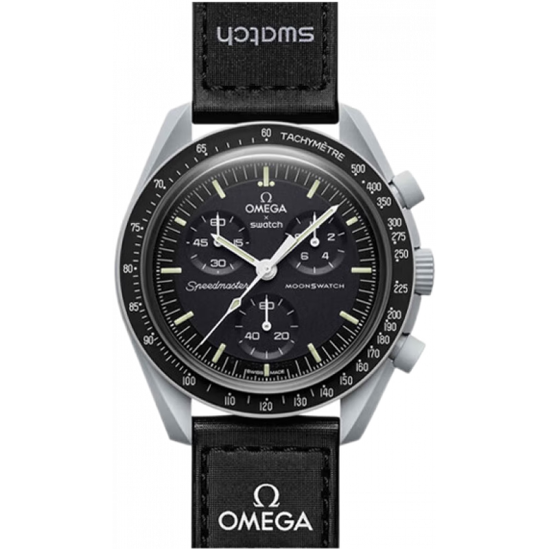 歐米茄（OMEGA）斯沃.琪S.WATCH聯(lián)名款行星系列瑞士手表男女石英表42mm節日送禮 SO33M100月球【升級款】