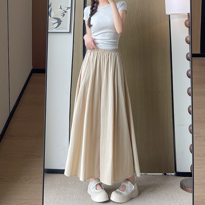 相伊恋人山本裙裤女春夏季2025年新款宽松a字半身裙小个子休闲冰丝阔腿裤 深灰色 【甄选优质冰氧棉】 L 码【适合126-140斤】