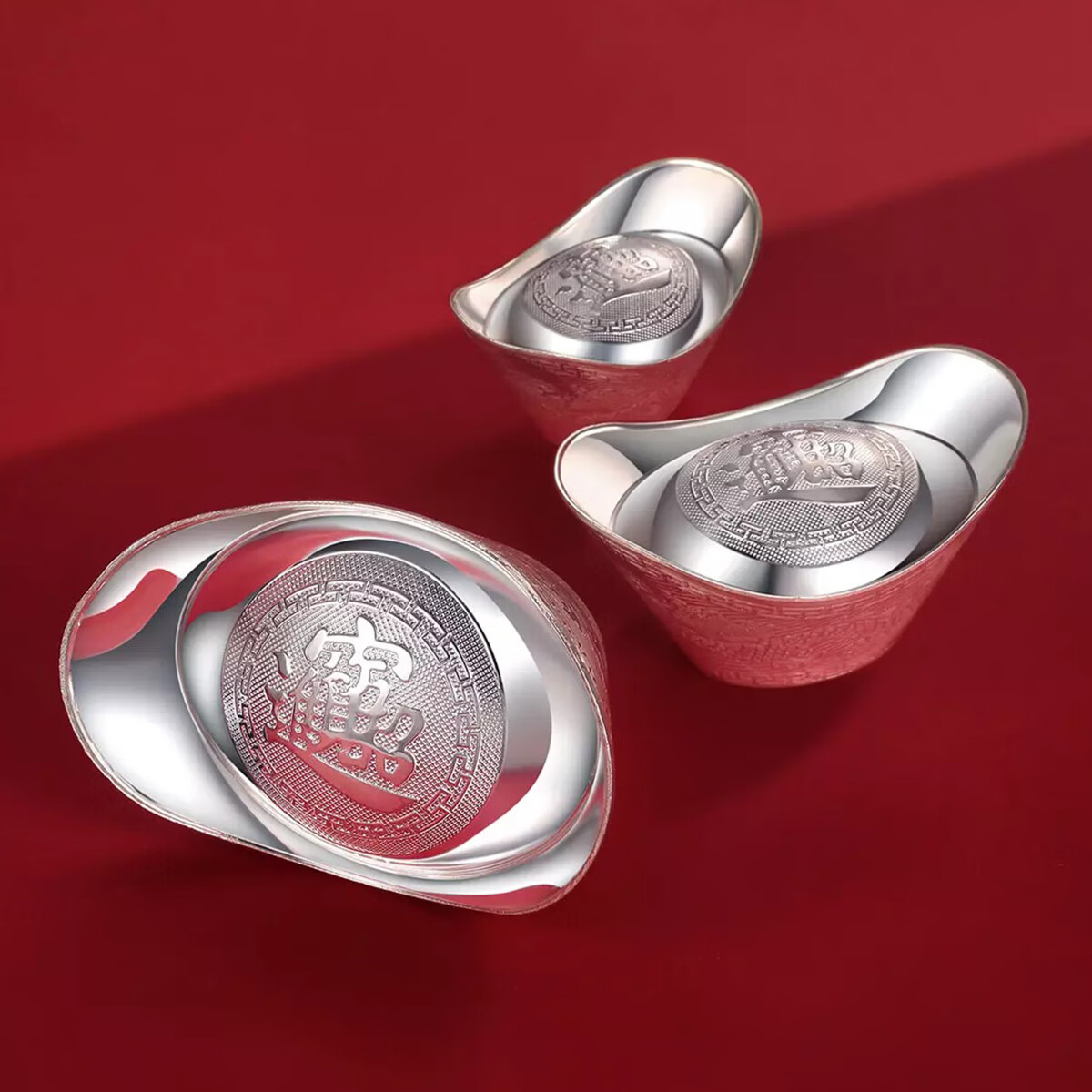 cgc龙凤呈祥足银元宝s999 足银投资元宝 摆件银锭白银礼品 白色 10g