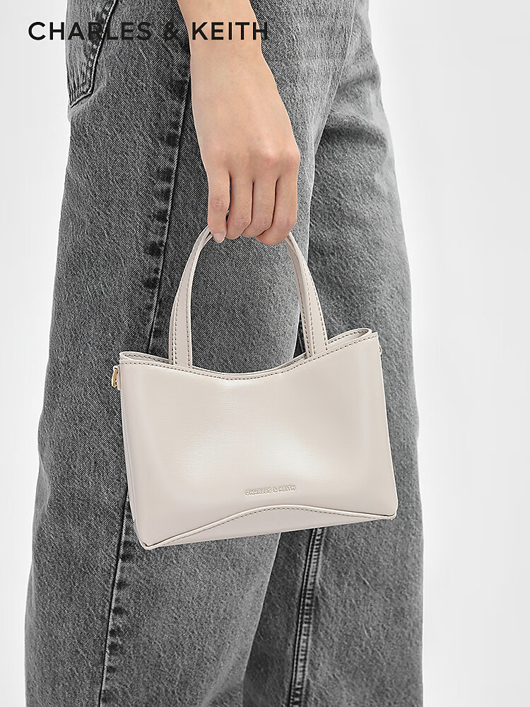 charles&keit纯色毛绒手提托特包单肩斜挎小方包包女包七夕礼物CK2-30782416 CK2-30782416-1综合色