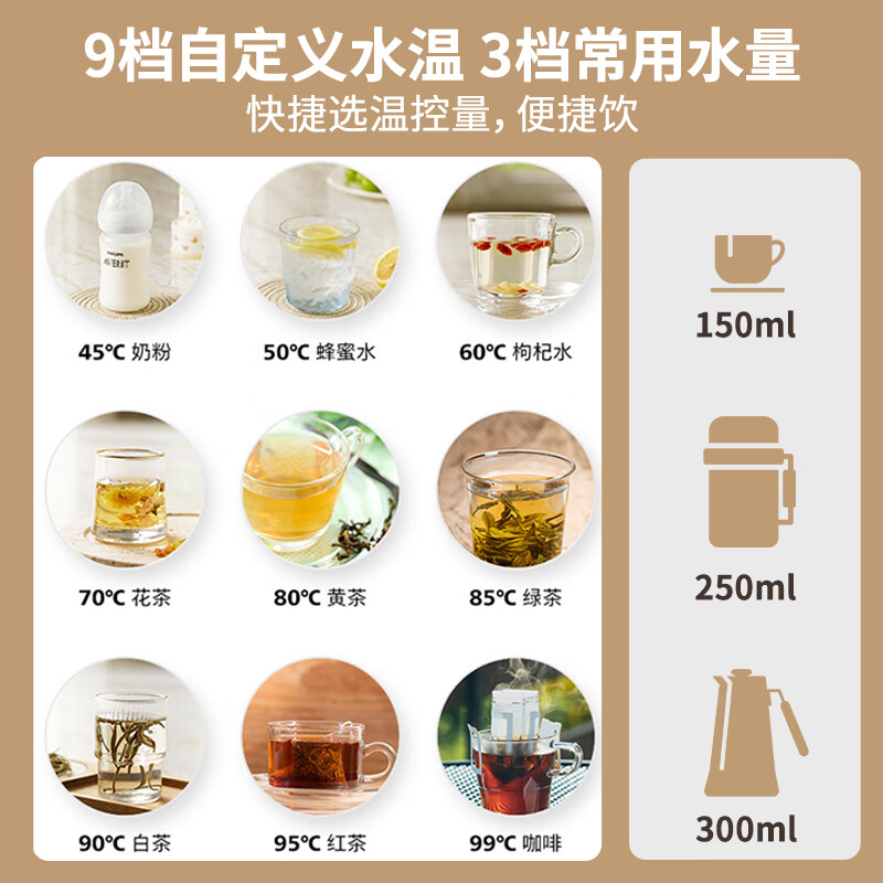 飞利浦(PHILIPS)饮水机家用即热饮水机 免安装小型台式直饮机 桌面智能速热饮水器办公室迷你水吧机饮水机ADD8202 即热型 ADD8210【母婴放心饮】