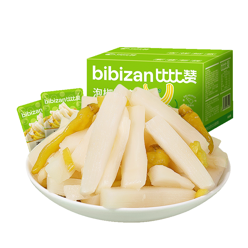 bi bi zan 比比赞 比赞泡椒脆笋250g素食小吃休闲零食开袋即食网红酸辣解馋小吃独立包装
