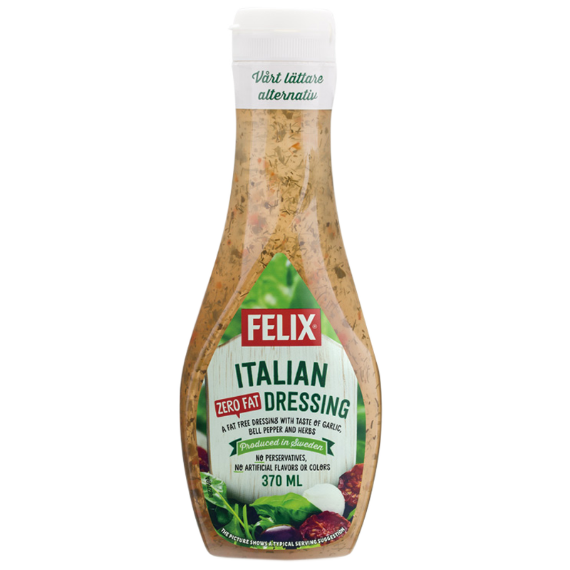 FELIX菲力斯 意式沙拉酱汁 无脂肪 370ml/瓶 瑞典原装进口 调味酱 水果蔬菜沙拉 无脂肪 1瓶