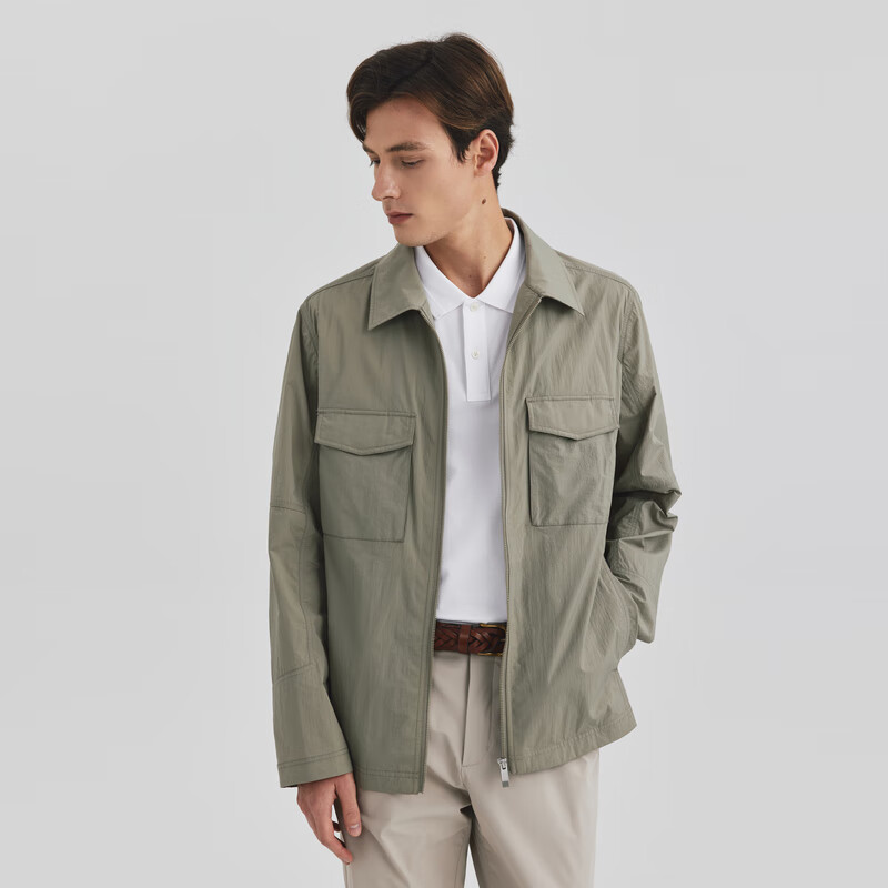 Scofield男士25年春季新款轻薄透气舒适商务休闲简约夹克外套上衣 军绿色 M 170