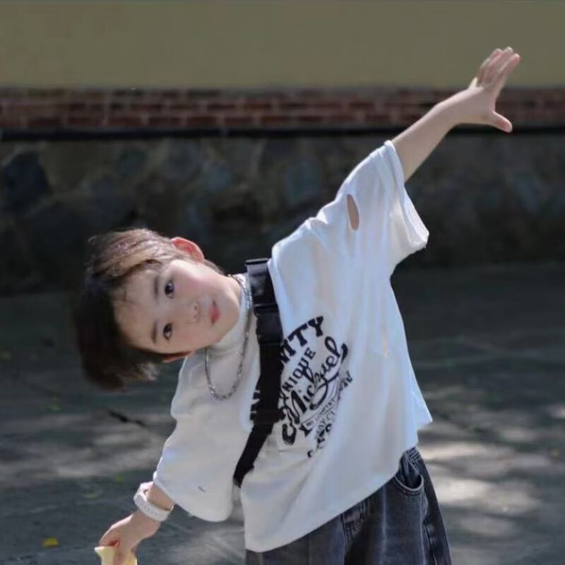 新百伦动感(newbknxzong)男童夏装套装2024新款韩版儿