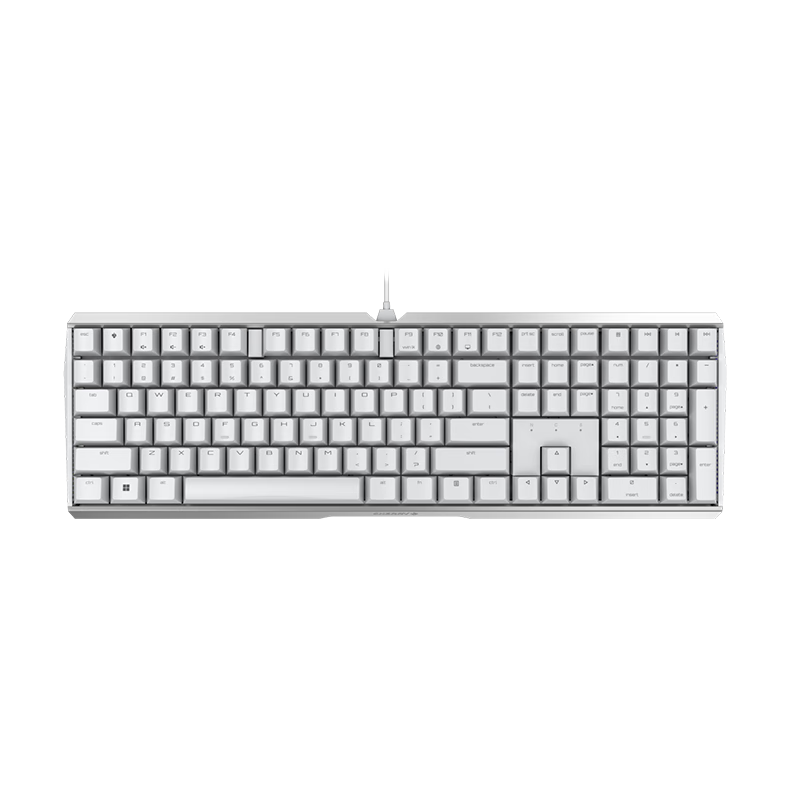 CHERRY樱桃 MX3.0S机械键盘 游戏键盘 电竞键盘 办公电脑键盘 有线全尺寸 铝合金外壳 无钢结构 白色红轴