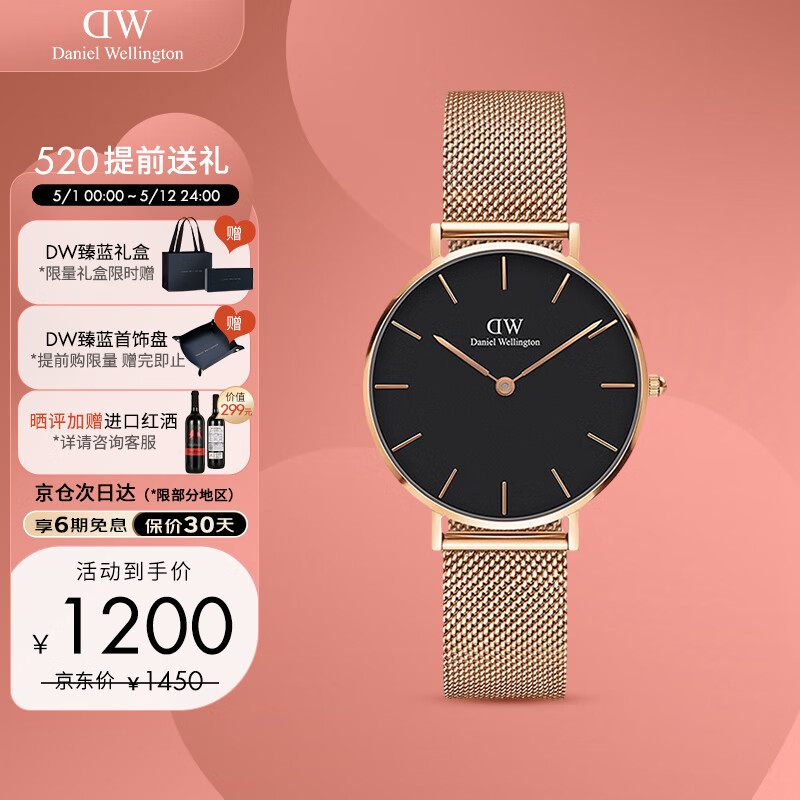 Daniel Wellington 丹尼尔惠灵顿 PETITE系列 32毫米石英腕表 DW00100161