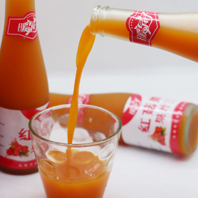 食喜运红姑娘果蔬汁饮料苦姑娘东北特产红姑娘果汁 四瓶装