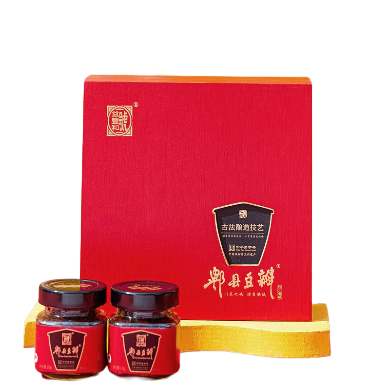 鹃城牌特级零添加郫县豆瓣酱益丰和号礼盒手工制作640g节日送礼