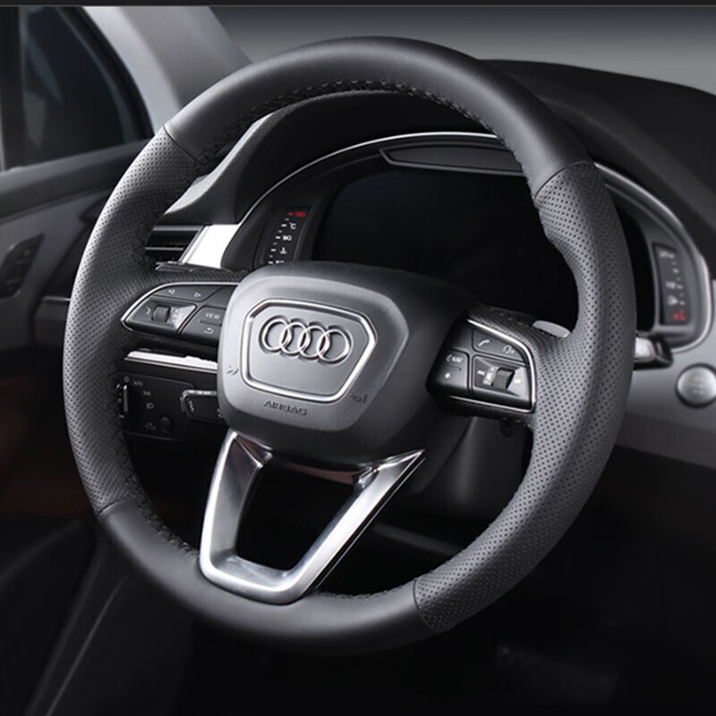 oge纳帕头层牛皮手缝方向盘套专车定制款下单提供方向盘套图片 专车