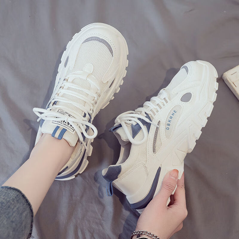 跃鸿大码女鞋冬季41-43新款加1绒35春季运动休闲鞋女小白鞋胖脚宽肥厚