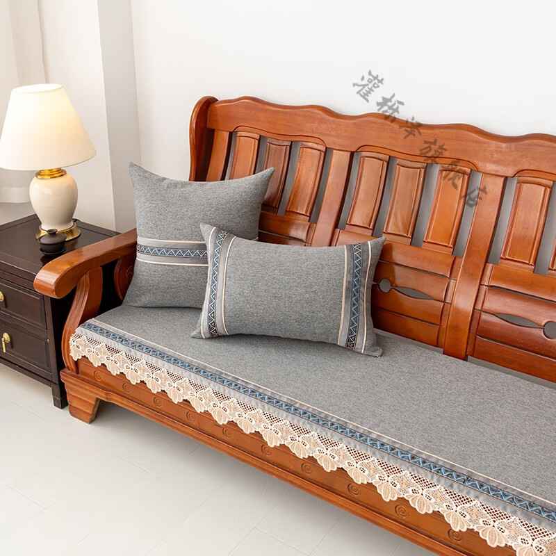 创京懿选老式实木沙发坐垫 四季通用红木海绵防滑垫子加厚加硬木垫一