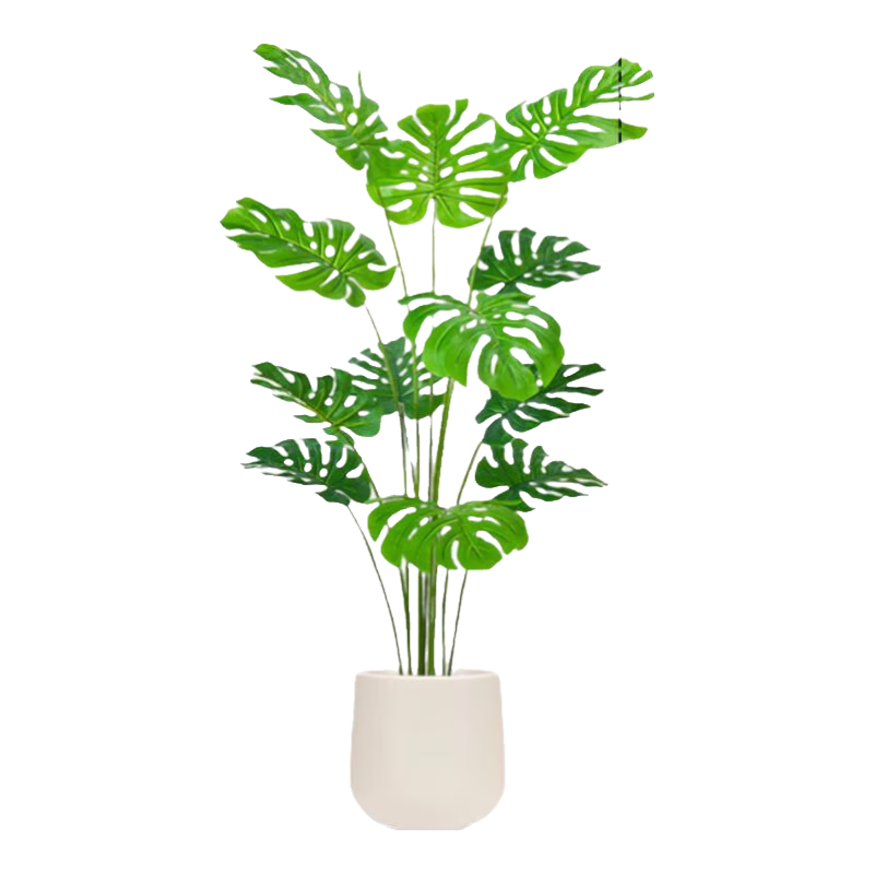 百動龜背竹仿真大型綠植盆栽辦公室內(nèi)假花卉仿生植物樹擺件裝飾1.6米