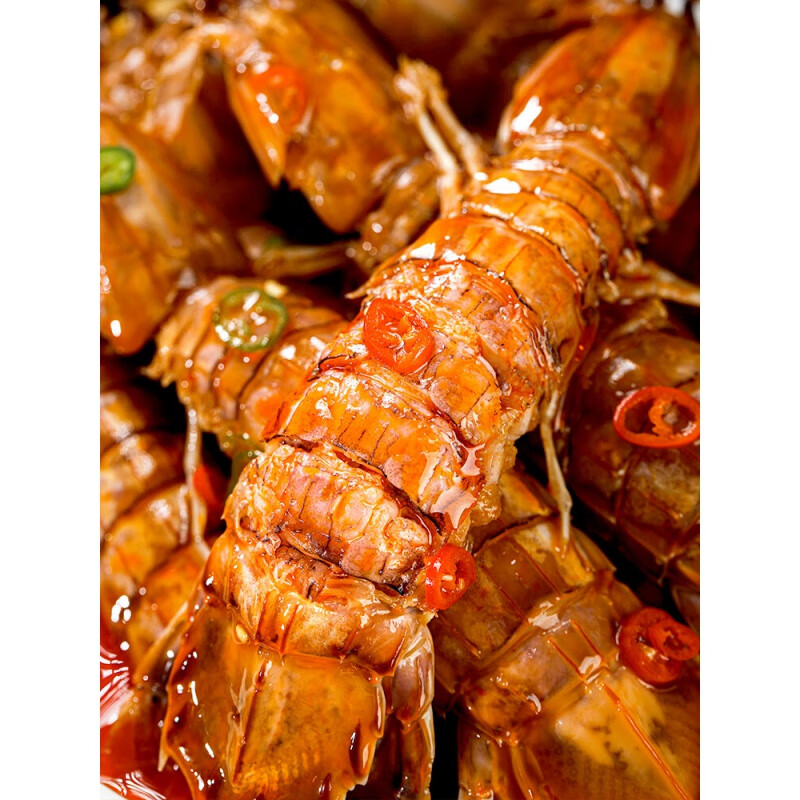 虎钢馋青岛麻辣香辣皮皮虾即食海鲜熟食罐装麻辣虾姑琵琶虾虾虎250g