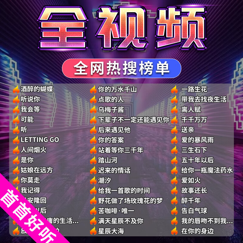 金耳朵车载U盘2024抖音热门全视频MP4高清流行MV无损高音质车用歌曲USB 16G全视频190部 官方标配