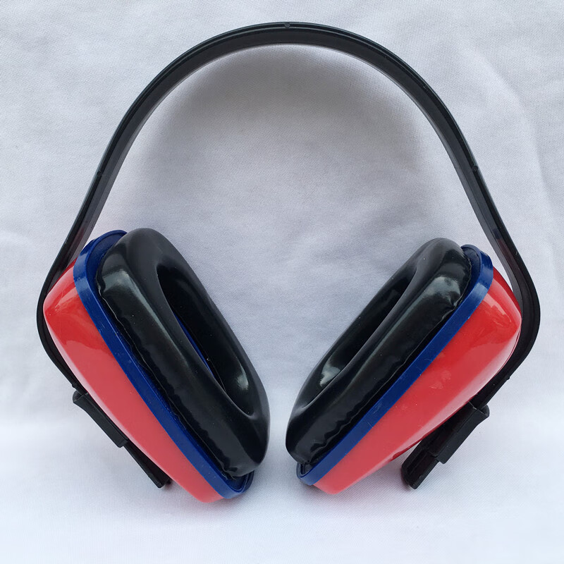 德裕防噪音耳罩工业防护耳塞木工打磨装修工地男女 红色德裕耳罩