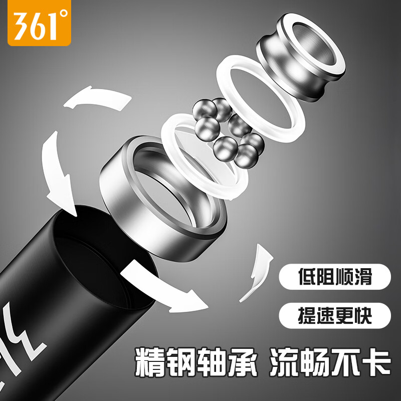 361°跳绳成人女生钢丝竞速绳子负重男士健身专用 流光银