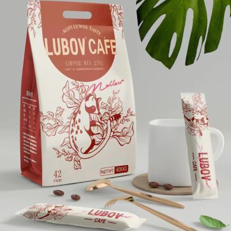 食芳溢琉鲍菲进口碳烧二合一无蔗糖醇香速溶咖啡16g*42杯 630g