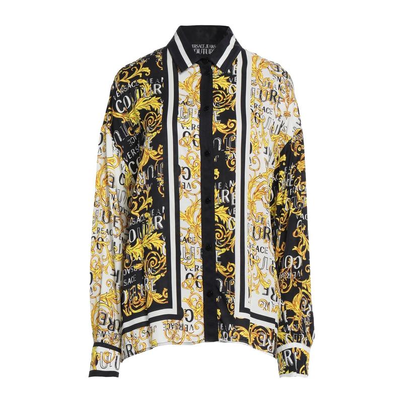 范思哲(versace) 奢侈品潮牌 女士 blouses 花纹衬衫 black 8 uk