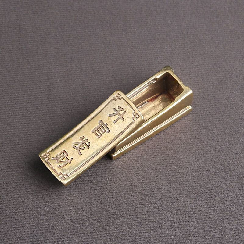 纯黄铜手工钥匙扣挂件棺材寓意升官发财可做挂件手把件摆件复古潮