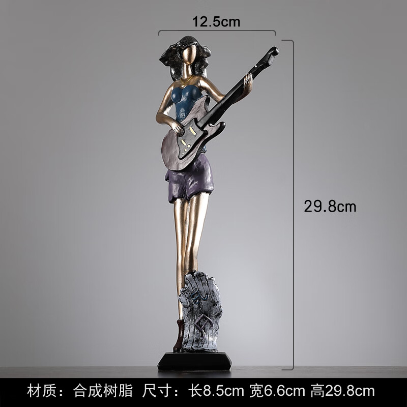 裕谷小提琴复古乐器摆件欧式创意家居饰品红酒架书架酒柜客厅桌面摆设 弹吉他