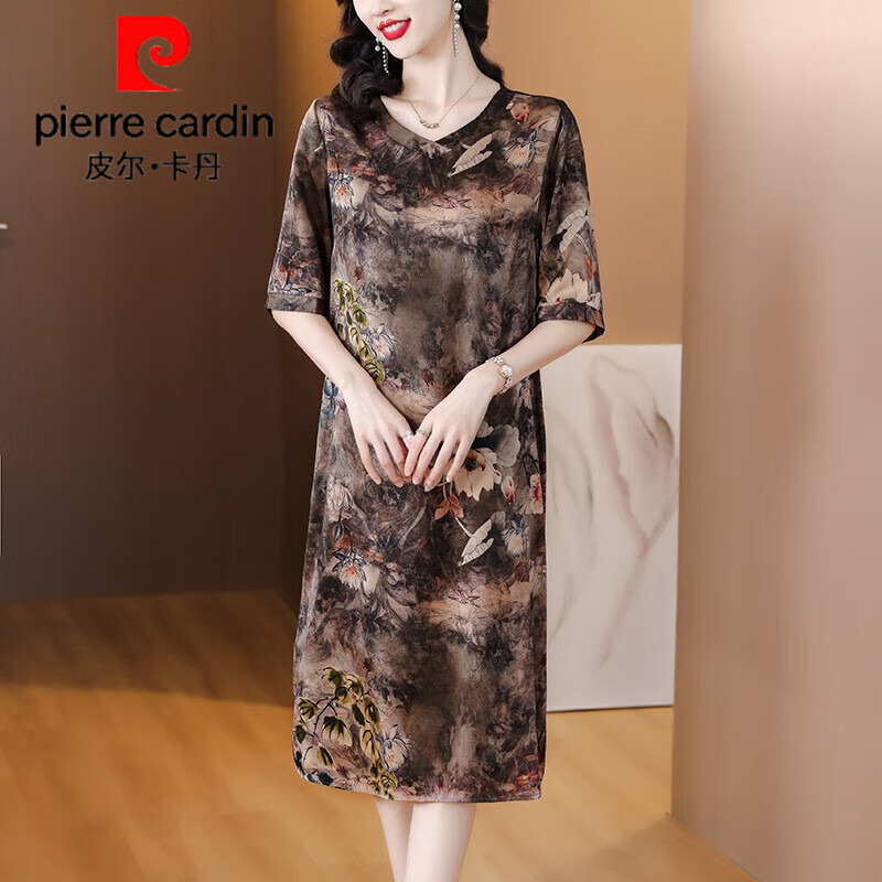 重磅真丝连衣裙夏季新款宽松显瘦桑蚕丝裙 广州十三行连衣裙-图片色