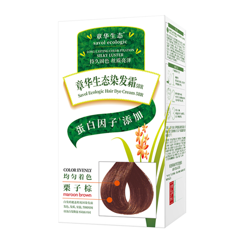 章華（SAVOL）生態(tài)染發(fā)劑植物不含對苯二氨溫和霜染發(fā)膏焗油遮白發(fā)染頭膏男女士 官方旗艦栗子棕  5BR(美標）*1盒