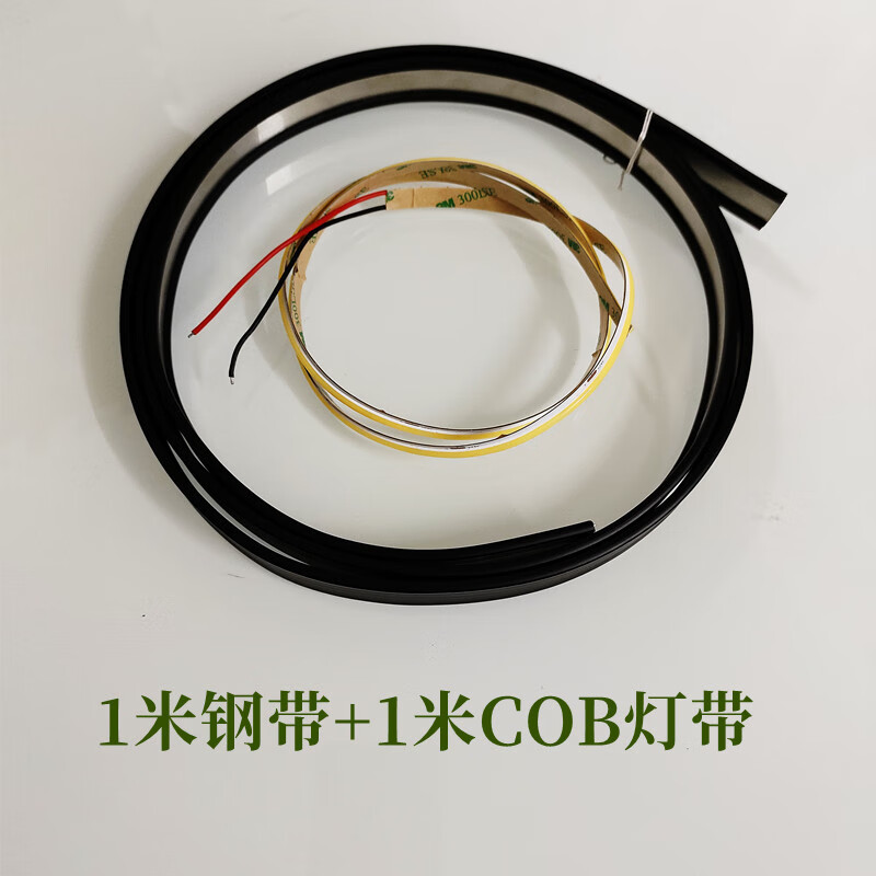 天际线灯网红led钢带灯过道智能可接米家COB线性线条灯带免变压器 黑色1米钢带+灯带白光(6000k） 其它 其它