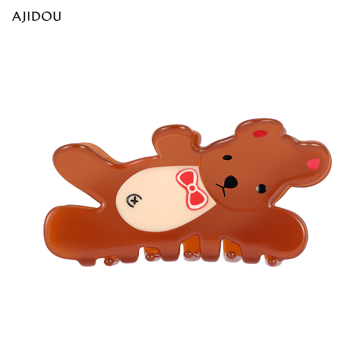 AJIDOU阿吉豆抓夹女亲爱的小熊系列可爱款萌趣后脑勺大抓夹发饰生日礼物 大抓夹 1个