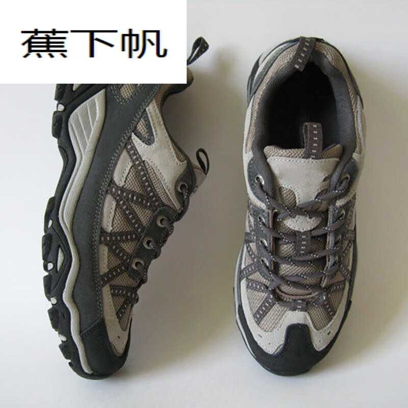 蕉下帆四季款户外登山鞋男真皮透气防滑爬子轻便耐磨徒步 深灰色 39