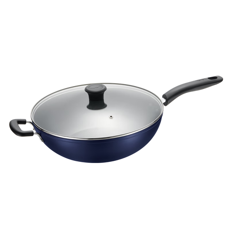 特福（Tefal）炒锅不粘锅炒菜锅 平底电磁炉燃气灶通用 少油烟佳温红心油温可见 32cm