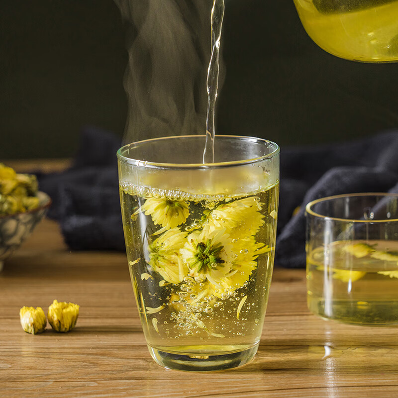 清热解火 熬夜必备 养生茶杭白菊花茶菊花茶贡菊花茶 袋装胎菊50g左右