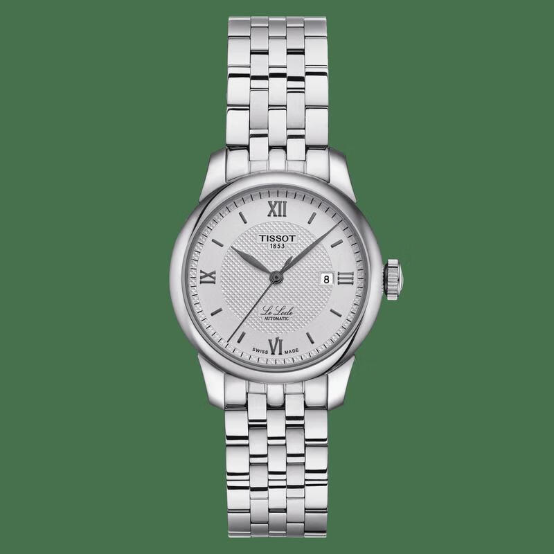 天梭(tissot)手表女瑞士表 le locle 力洛克系列日显防水商务自动机械