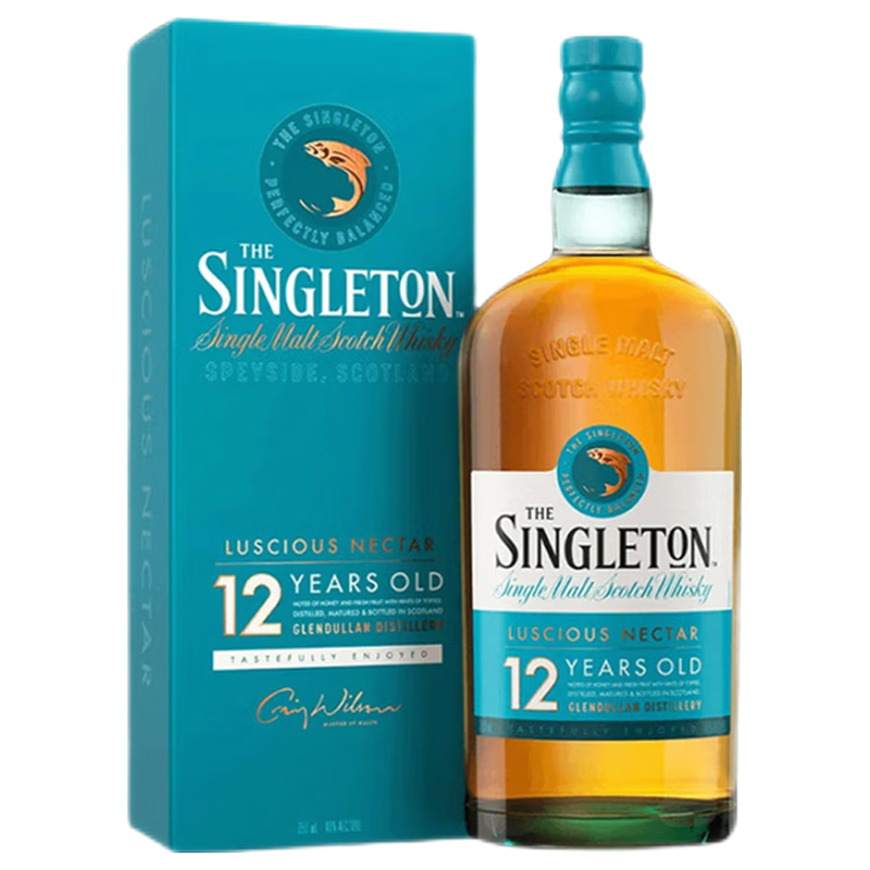 苏格登 (singleton)达夫镇 12年单一麦芽威士忌700ml(礼盒装) 苏格登