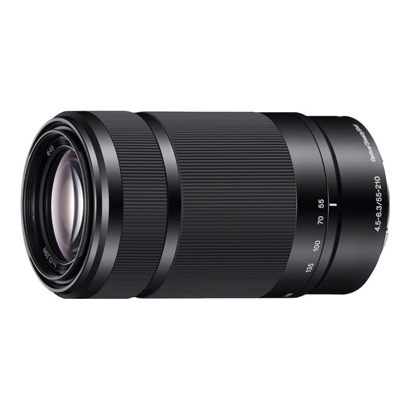 SONY 索尼 E 55-210mm F/4.5-6.3 OSS 镜头 APS-C画幅远摄大变焦微单相机镜头 E卡口 SEL55210 黑色