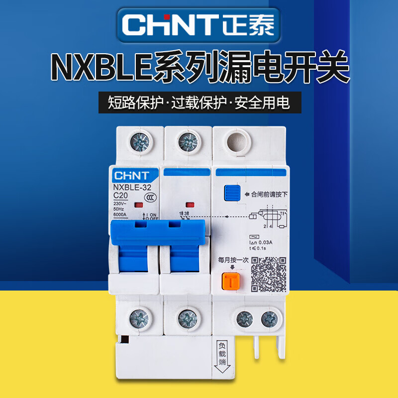 适用漏电断路器空气开关漏电保护空开nxb漏电nxbledz47le) 1p n 100a
