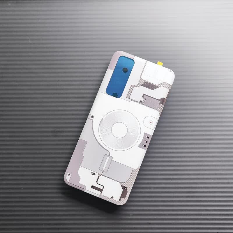 适用华为nova7 nova7pro塑料后盖个性简约后壳替换nova7se电池盖 灰白