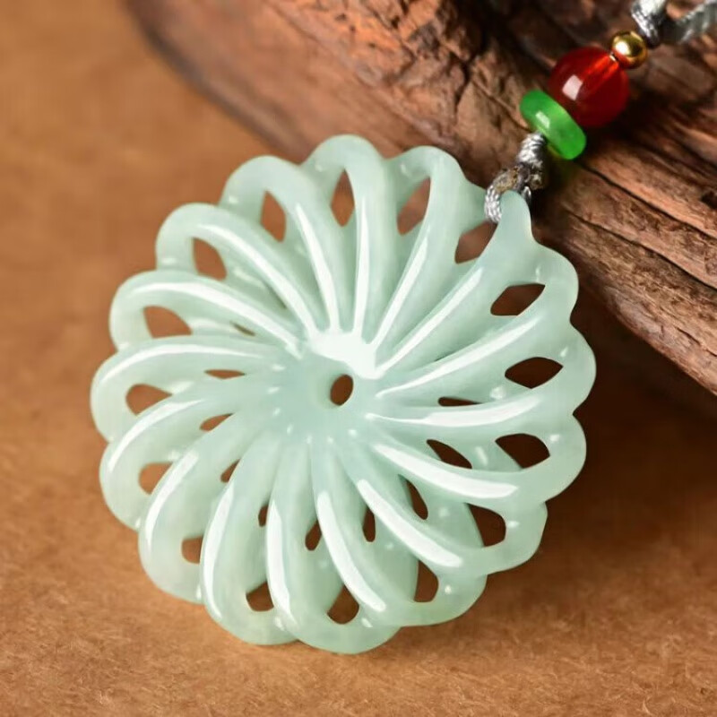 时来运转项链翡翠吊坠女玉挂件玉佩女款玉石毛衣炼 翡翠时来运转吊坠